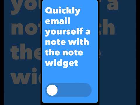 Quickly email yourself a note with the note widget 📧✏️ [Video]
