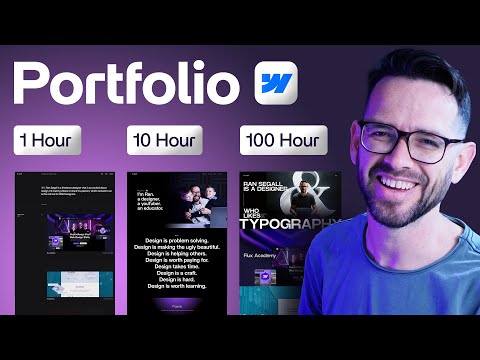 I built a portfolio in 1-hour, 10-hours, 100-hours! (Using Webflow) [Video]