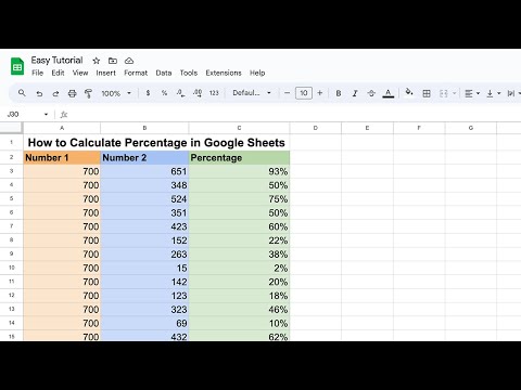 How to Calculate Percentage in Google Sheets [Video]