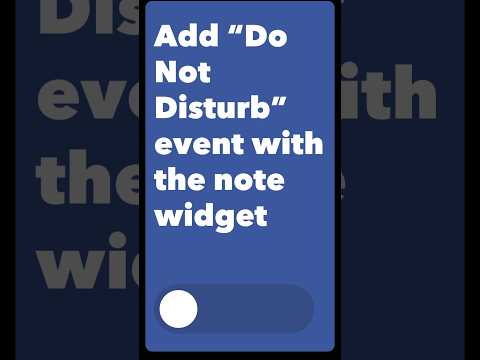 Add “Do Not Disturb” event with the note widget on iOS Calendar 📆⚡️ [Video]