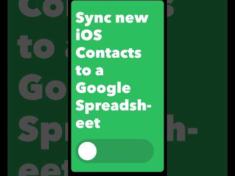 Sync your new iOS Contacts to a Google Spreadsheet ⚡️ [Video]