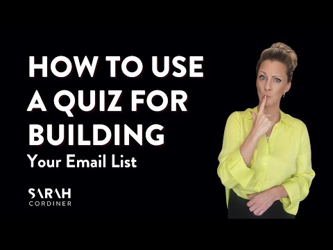 How To Use a QUIZ For Building Your Email List [Video]
