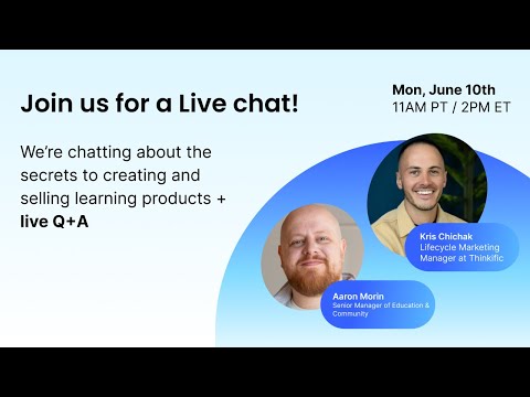 Creating and selling learning products + Q+A [Video]