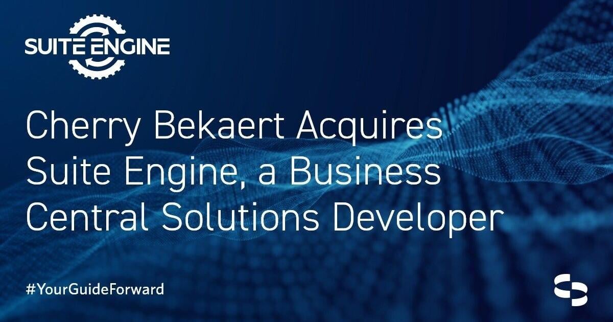 Cherry Bekaert Acquires Business Central Solutions Developer Suite Engine | PR Newswire [Video]