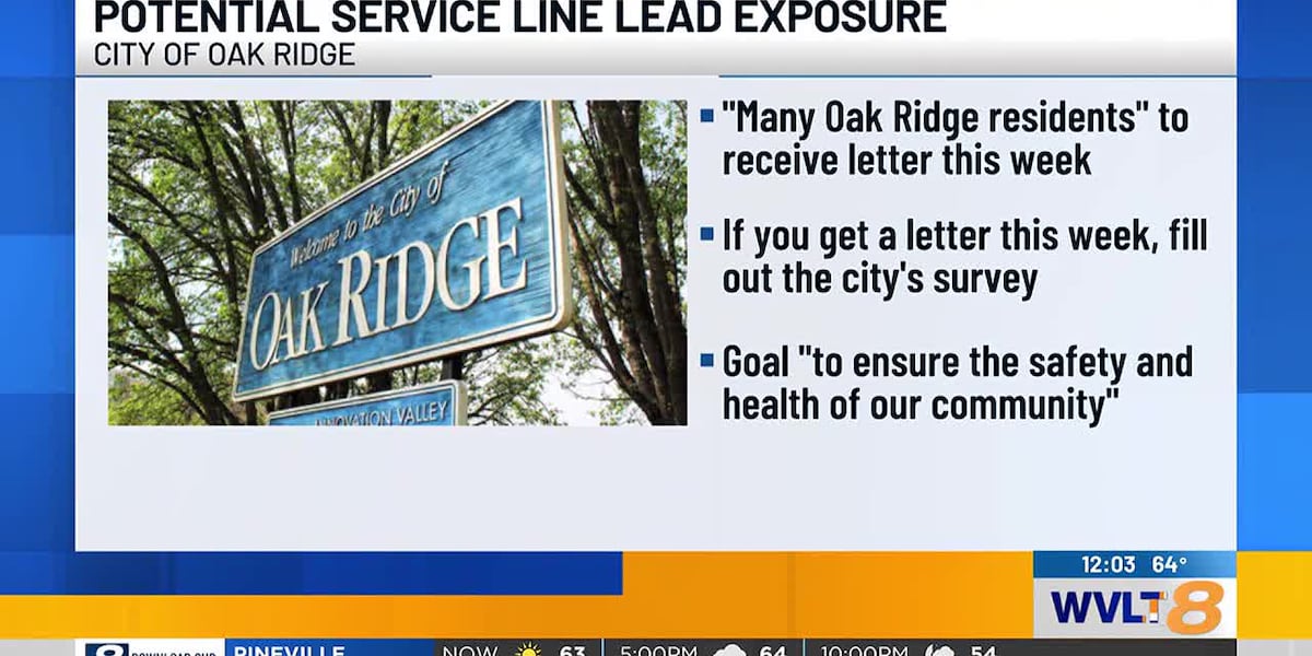 Oak Ridge water service lines at risk for lead exposure, city says [Video]