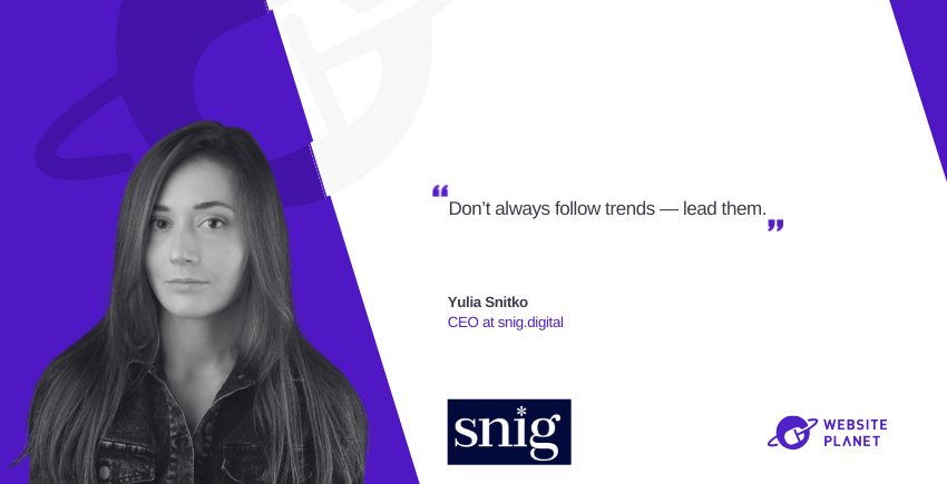 Interview with snig.digital CEO Yulia Snitko [Video]