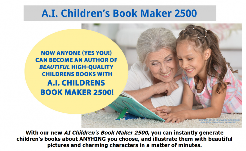 AI Childrens Book Maker 2500 A Kids Books Generating Platform  Online Marketing Scoops